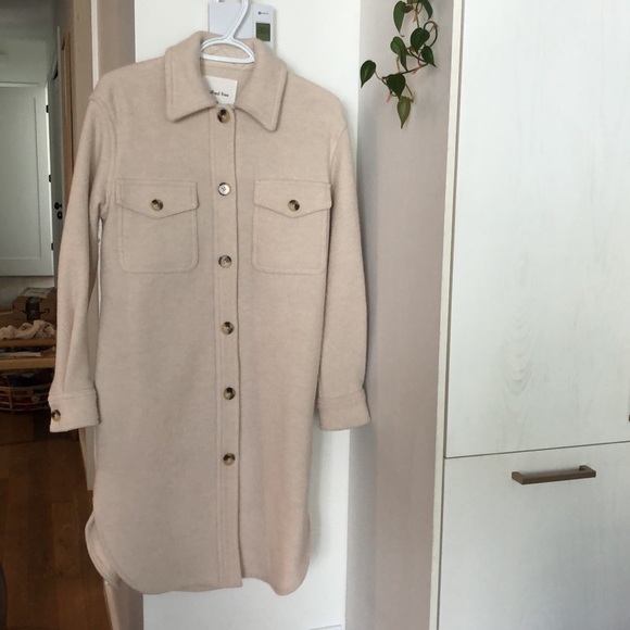 Aritzia Wilfred Free Ganna Long Shirt Jacket 2XS - Picture 2 of 8